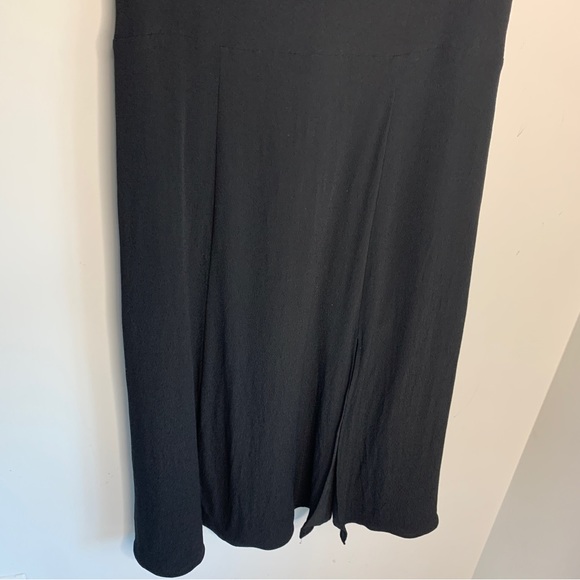 Sunday Best Aritzia Viola Midi Dress Slit Black Large - Picture 10 of 11